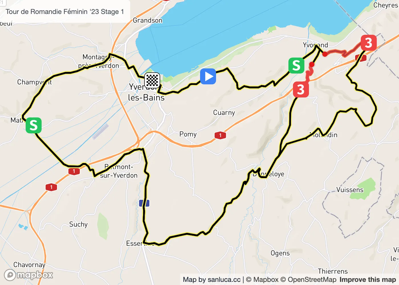 map of the route