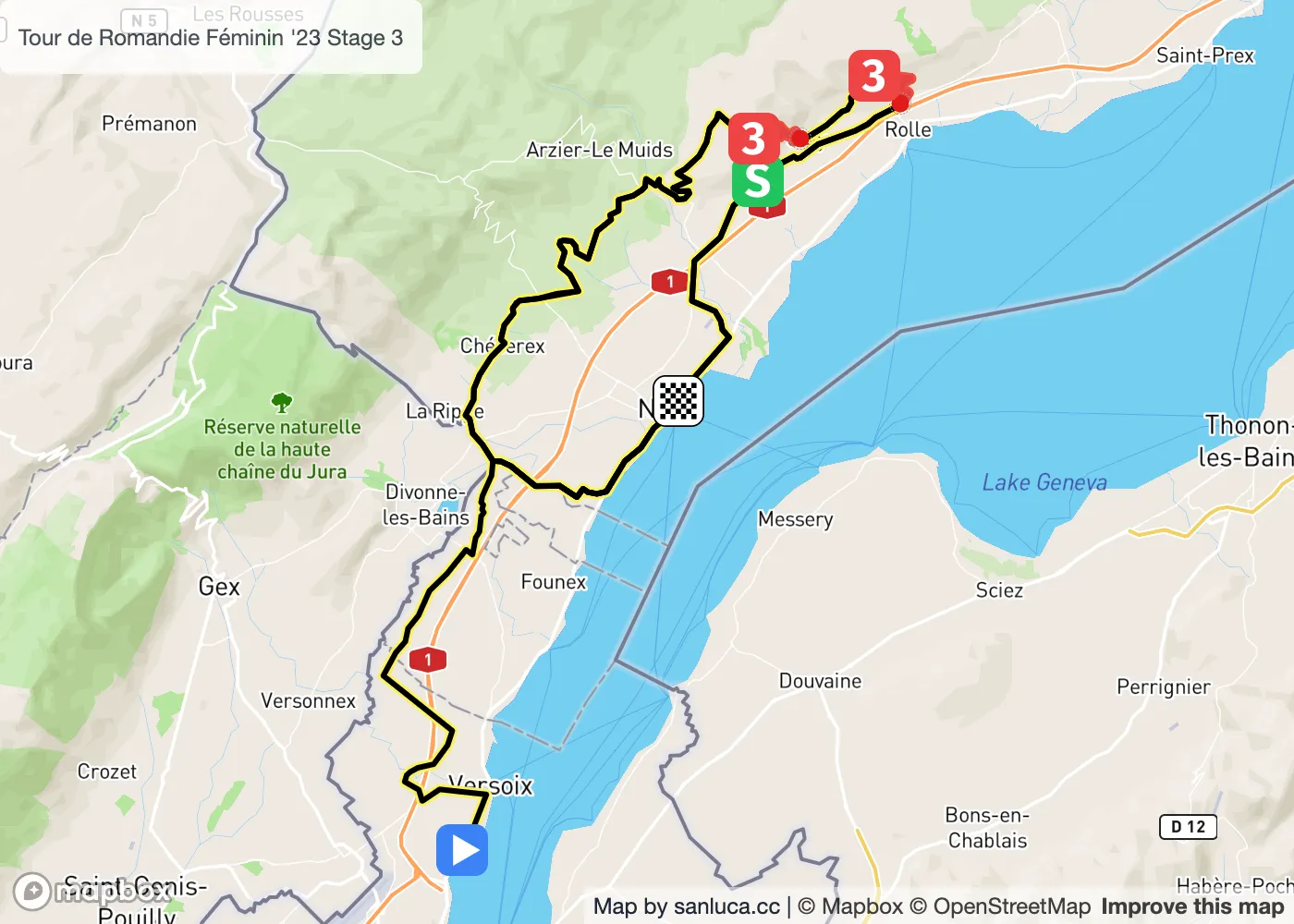 map of the route