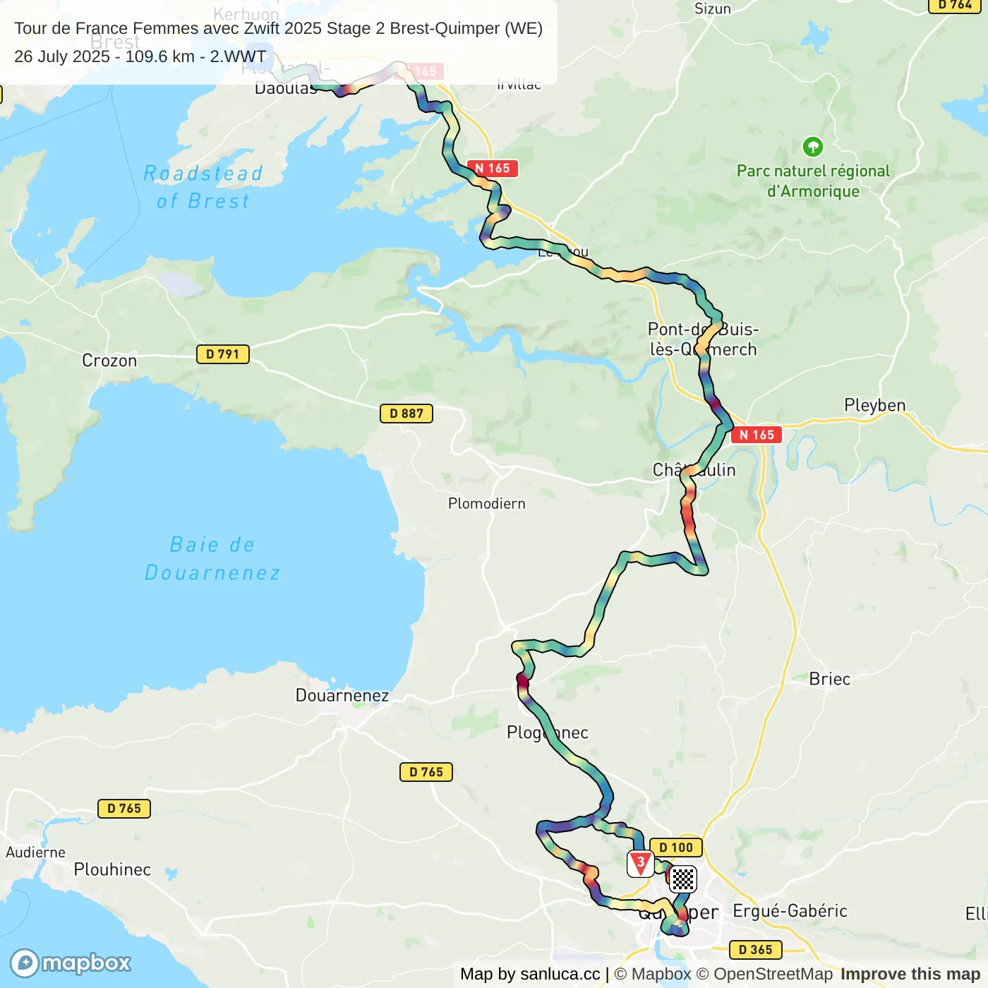 map of the route