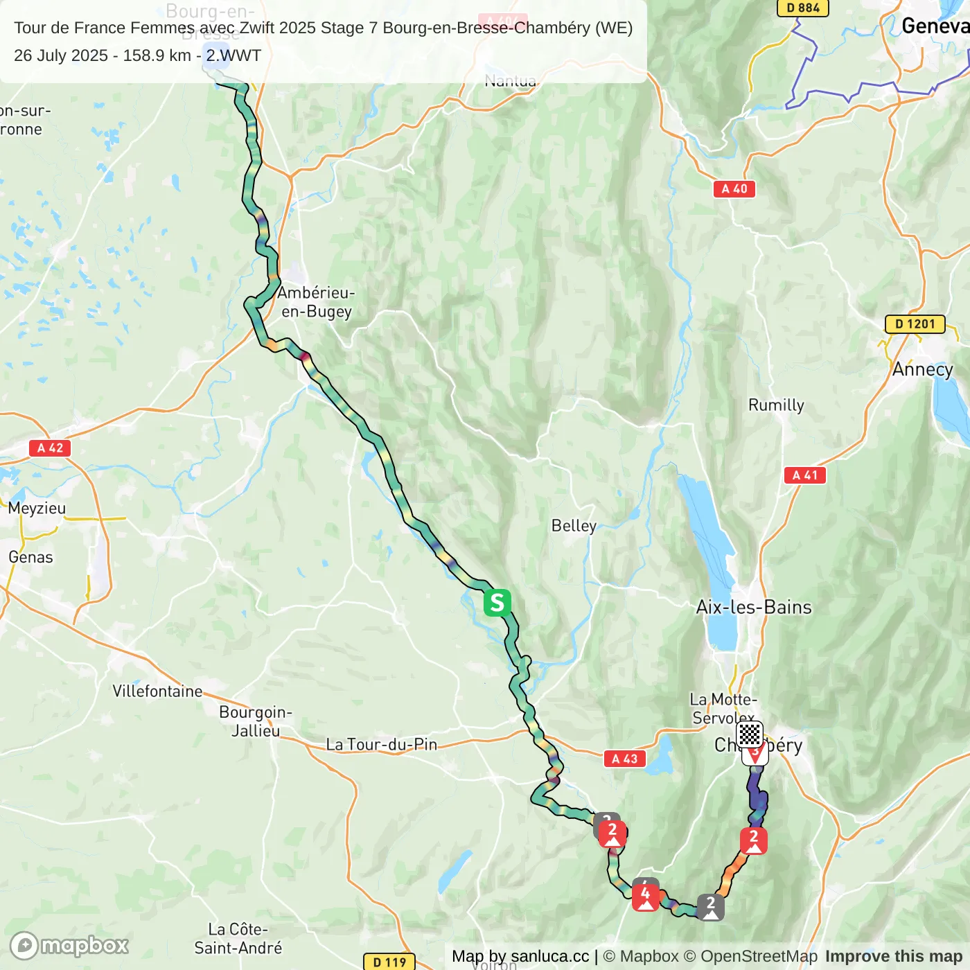 map of the route
