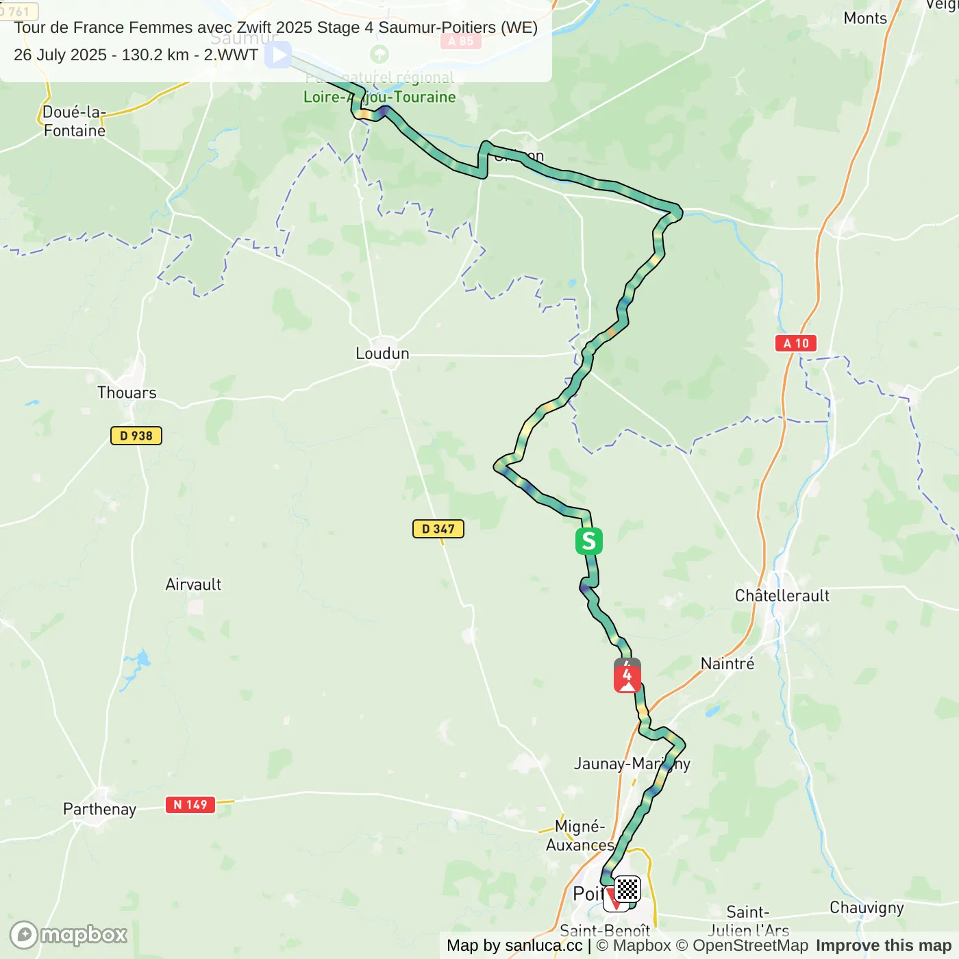 map of the route