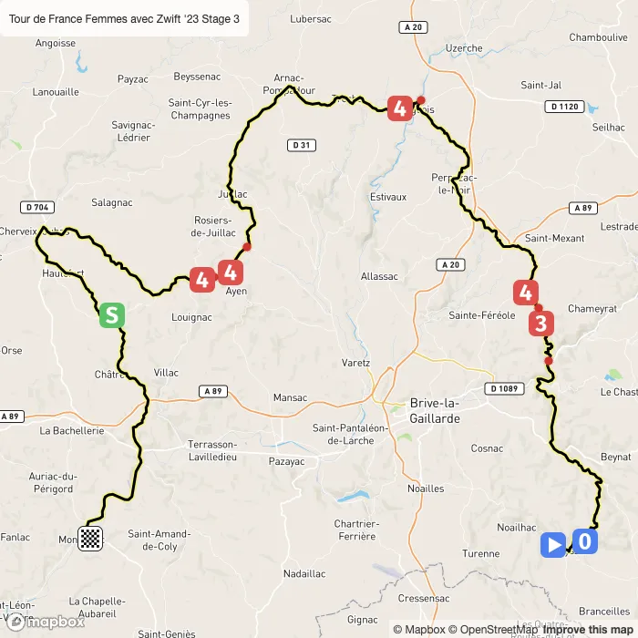 map of the route
