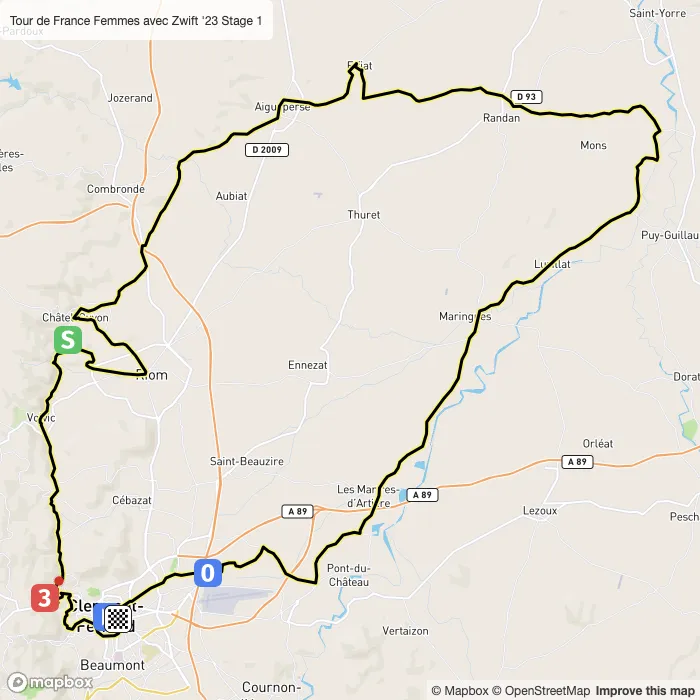 map of the route