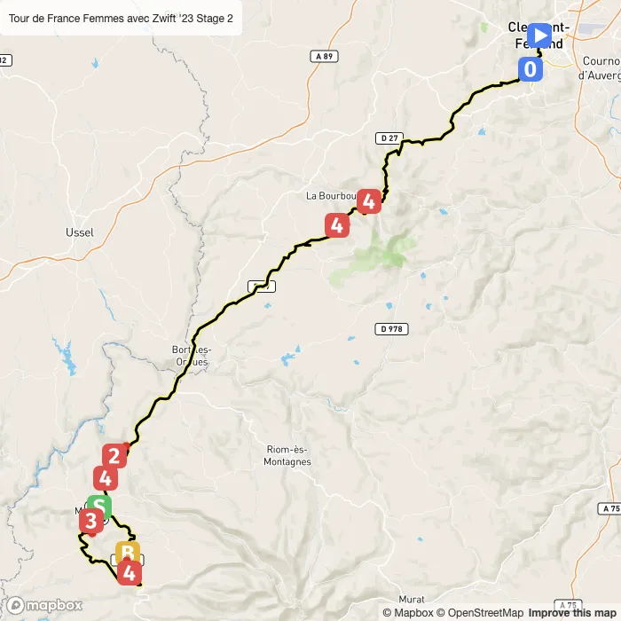 map of the route