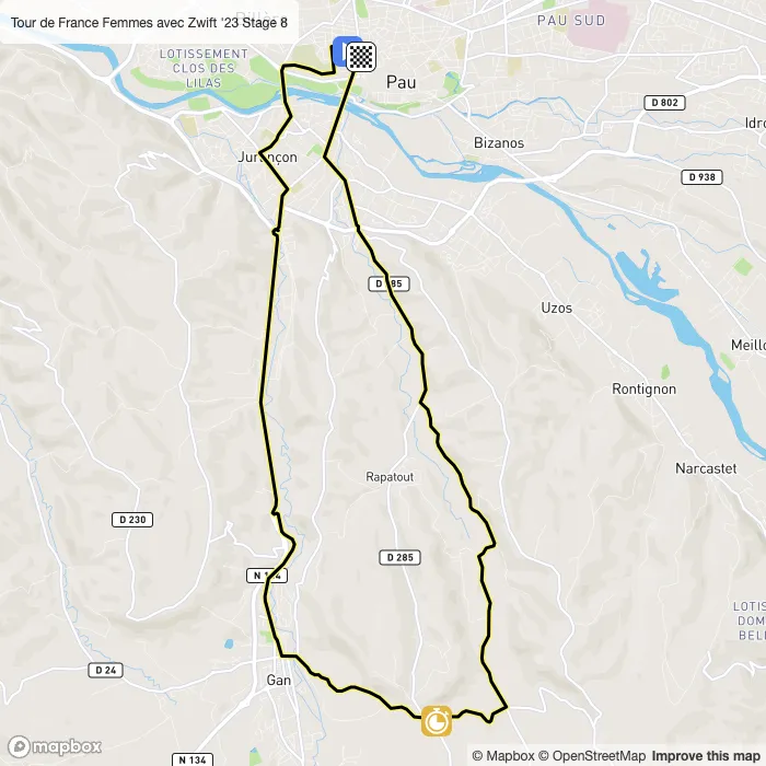 map of the route