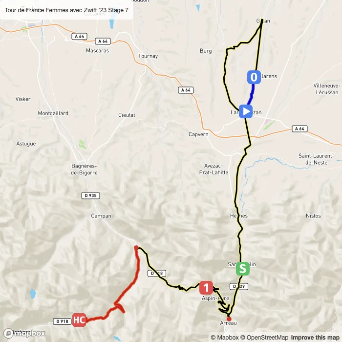 map of the route