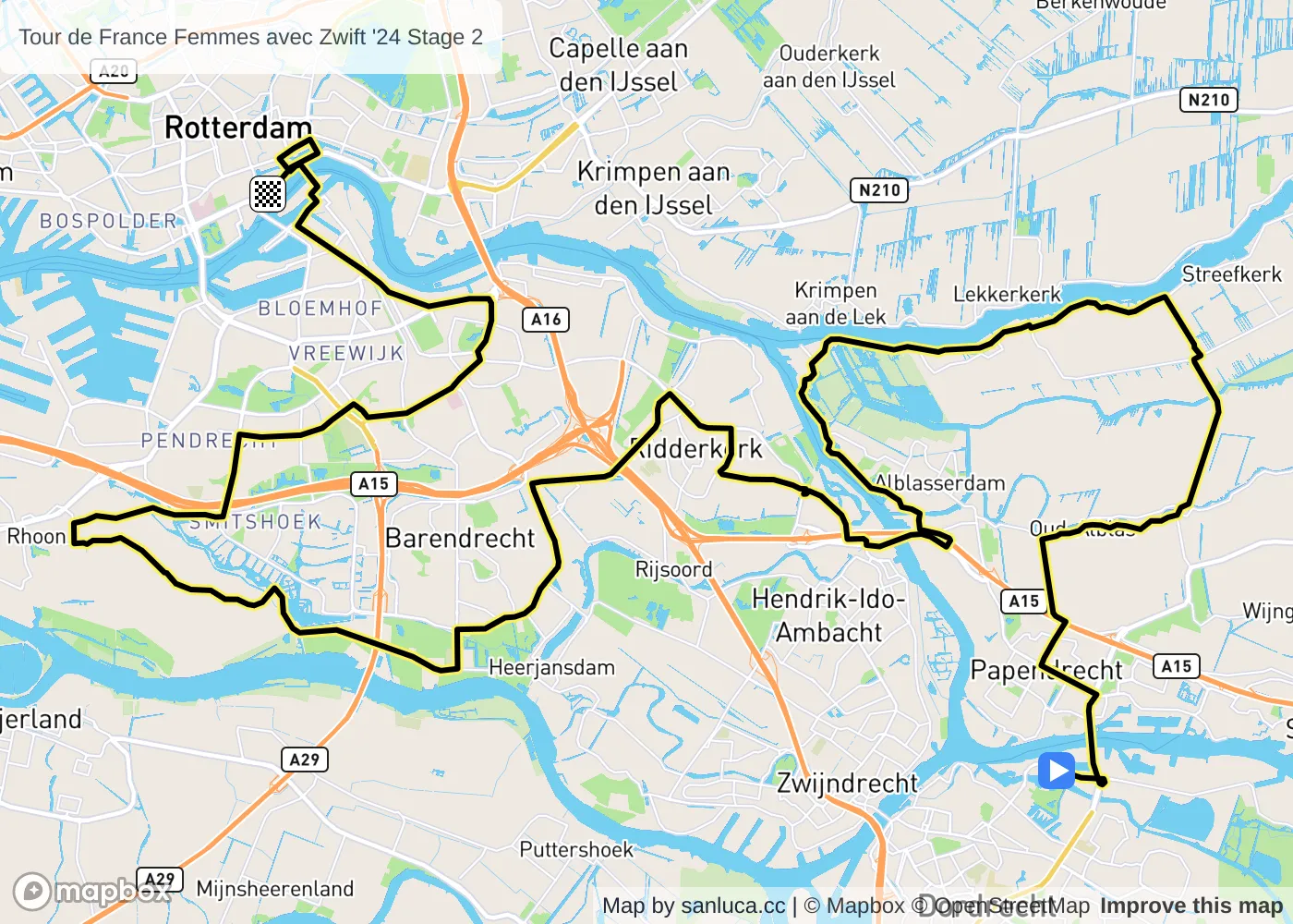 map of the route