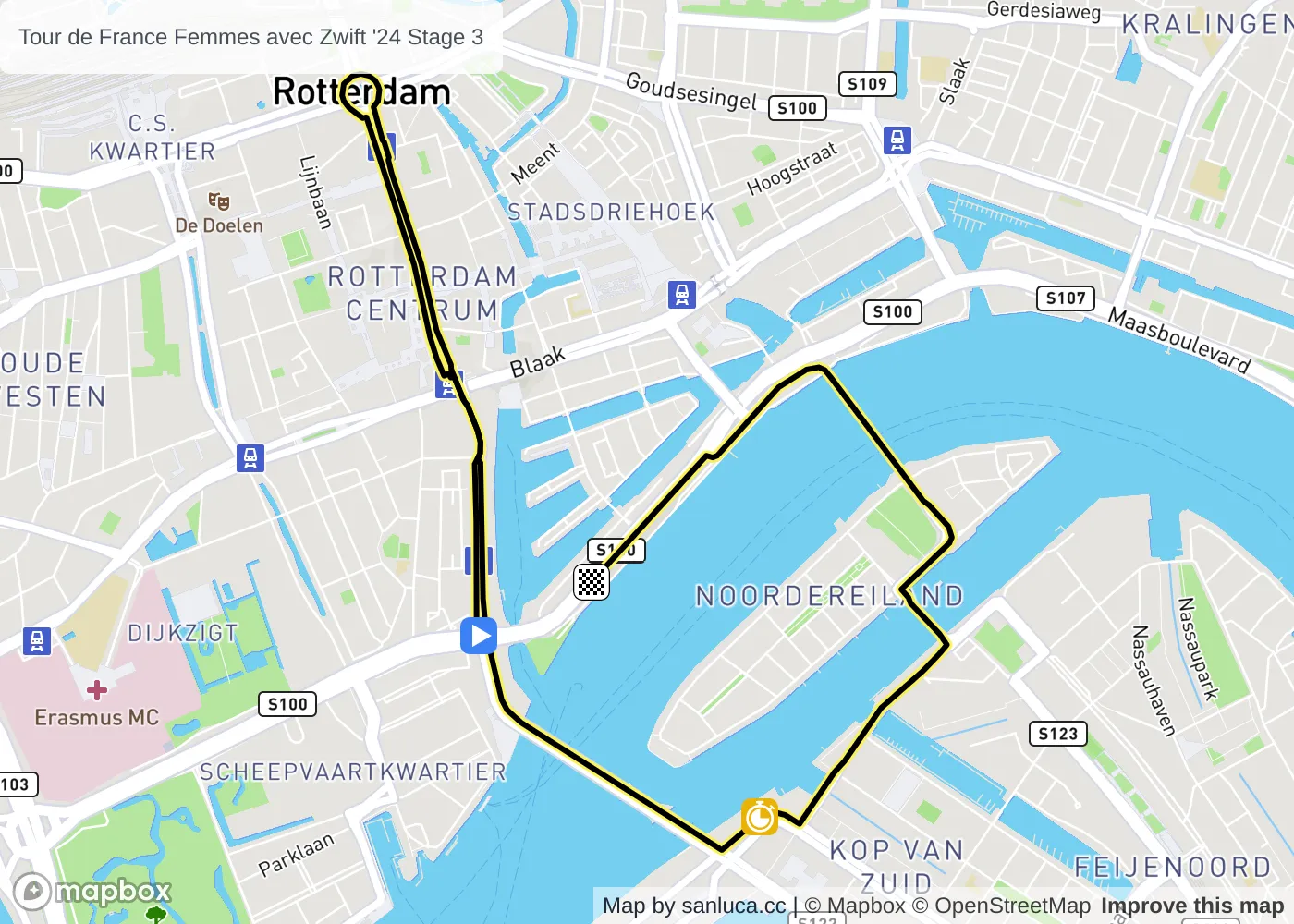 map of the route