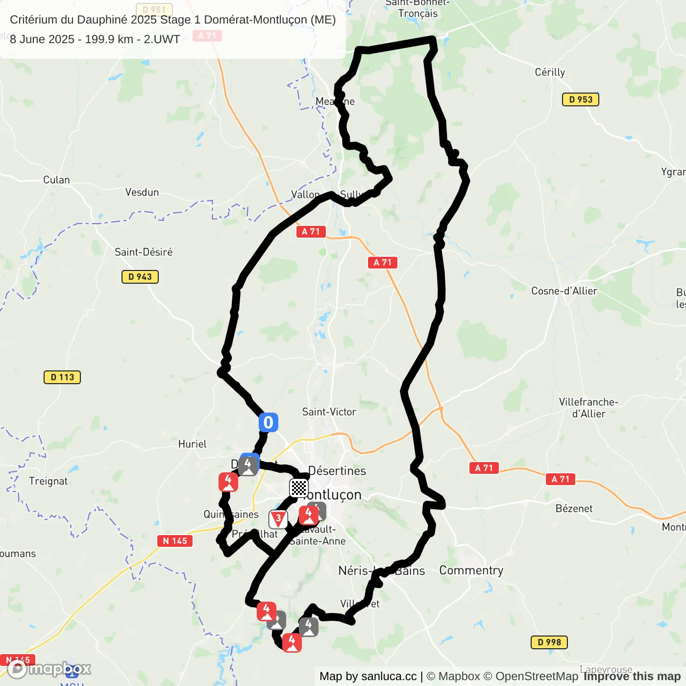 map of the route