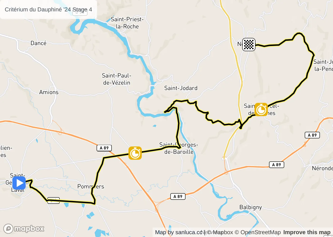 map of the route