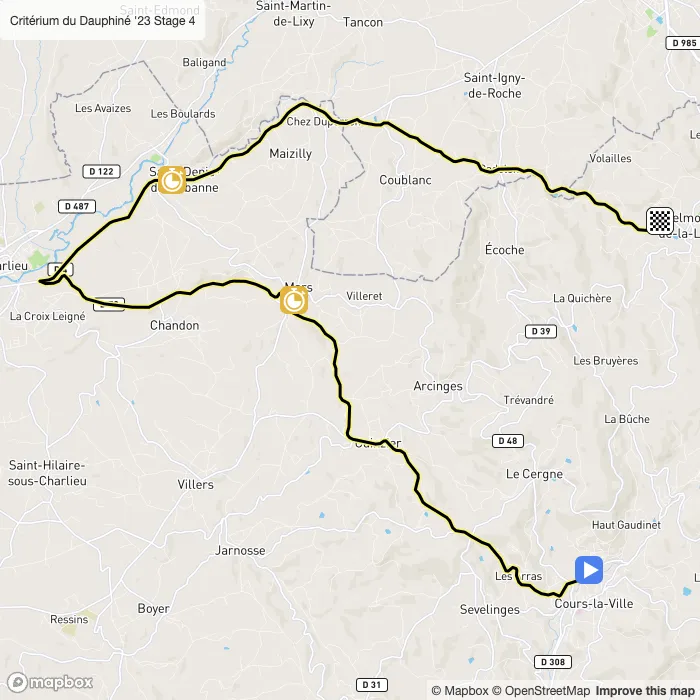 map of the route