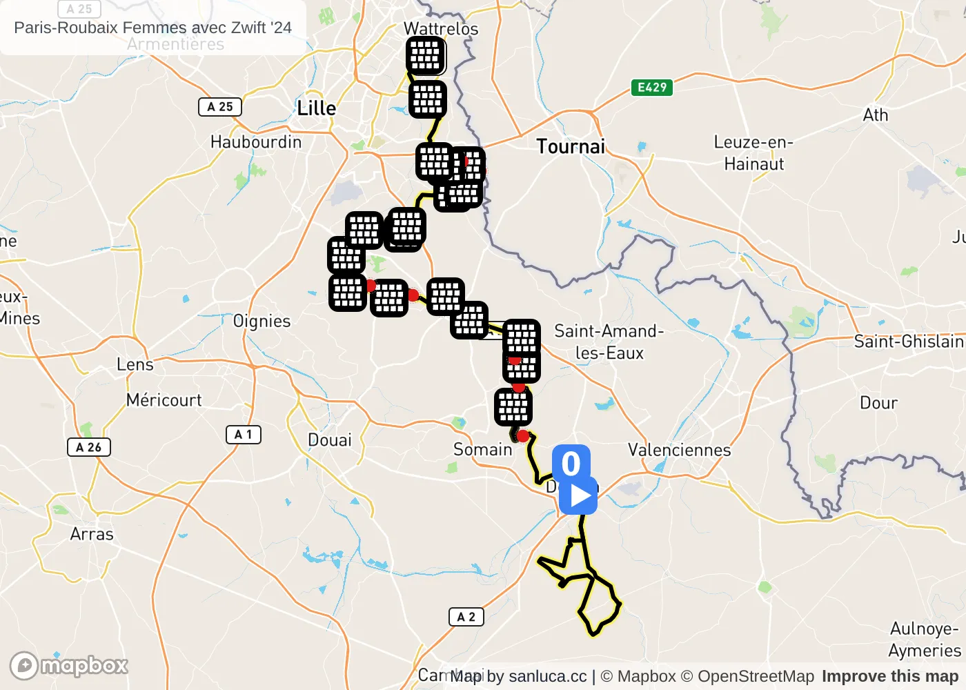 map of the route