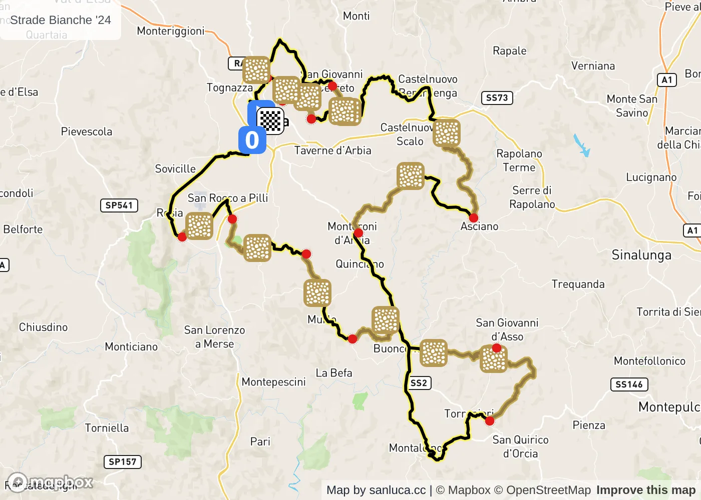 map of the route