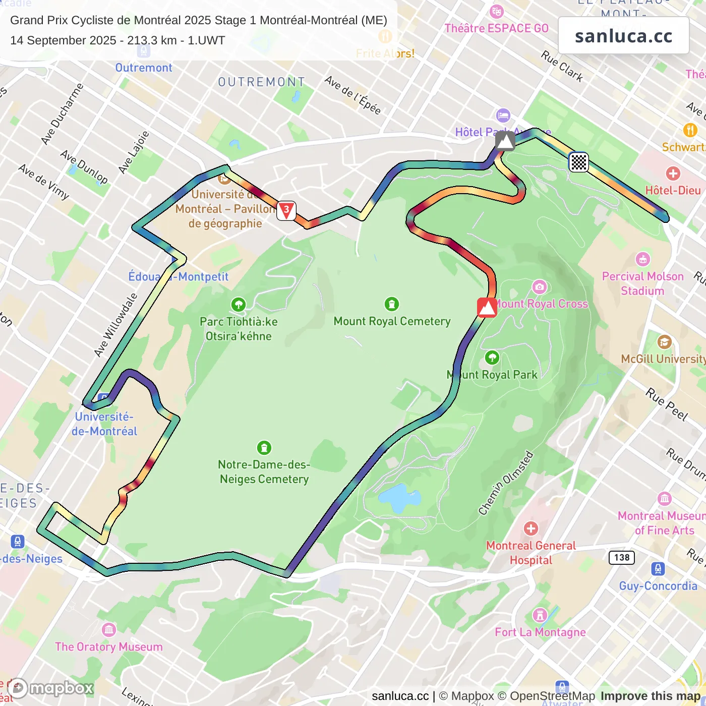 map of the route