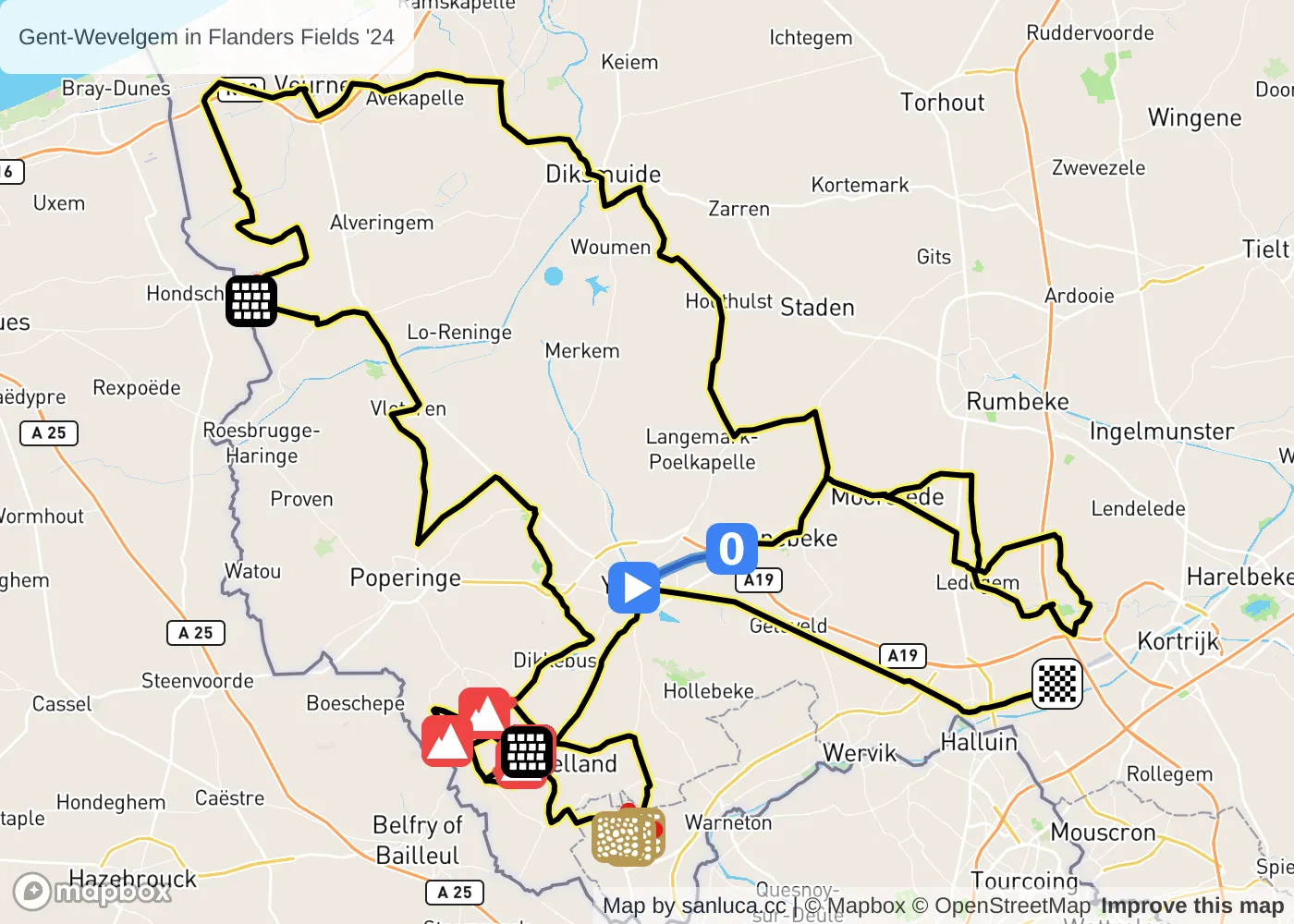 map of the route