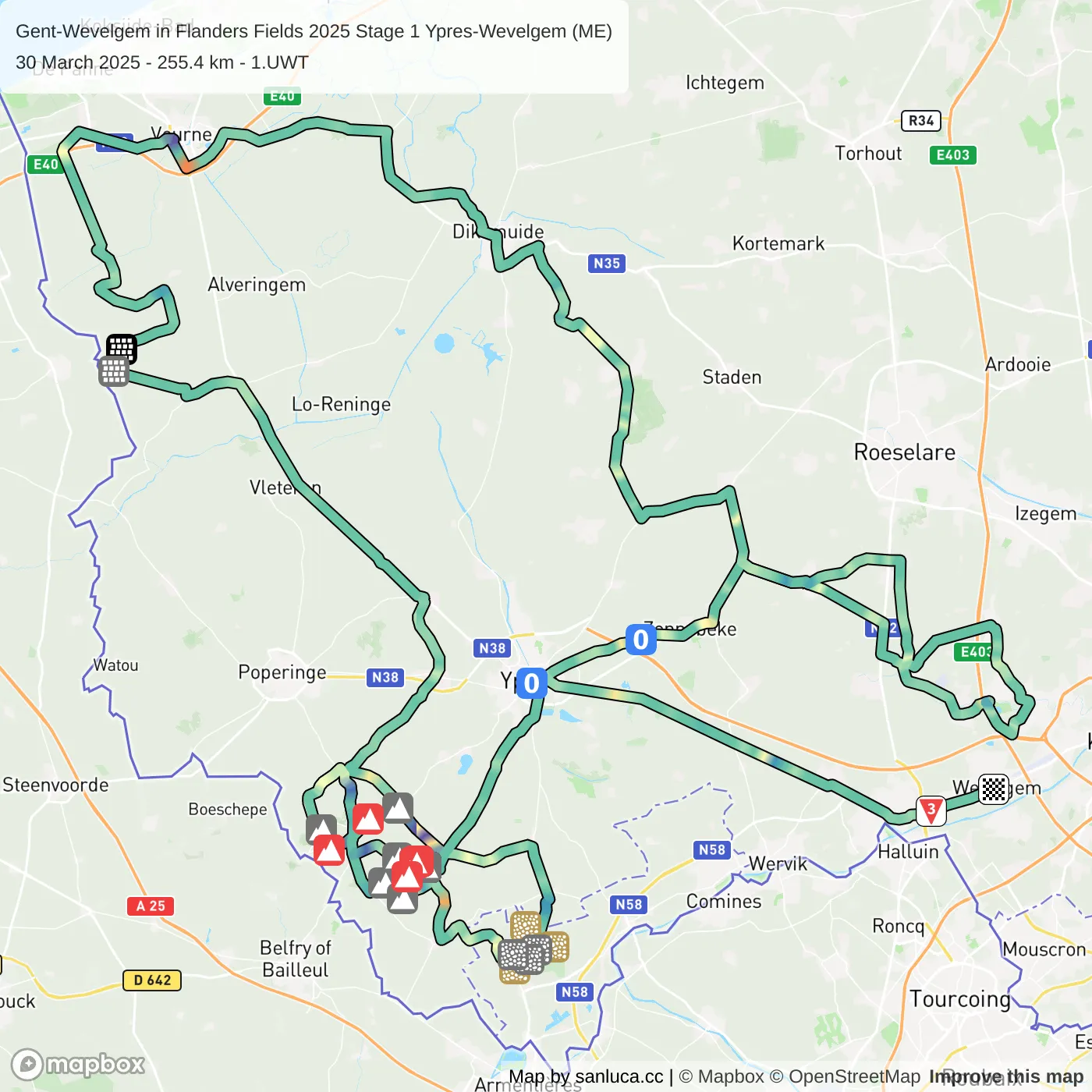 map of the route