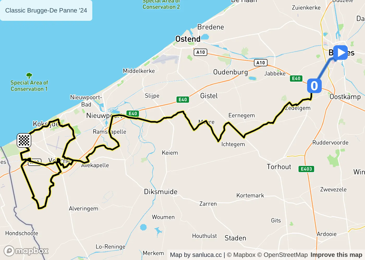 map of the route