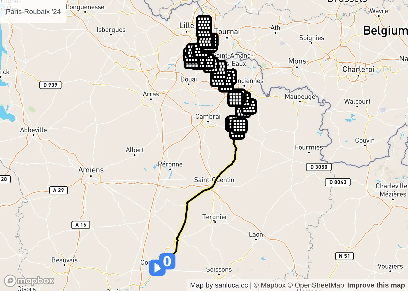 map of the route