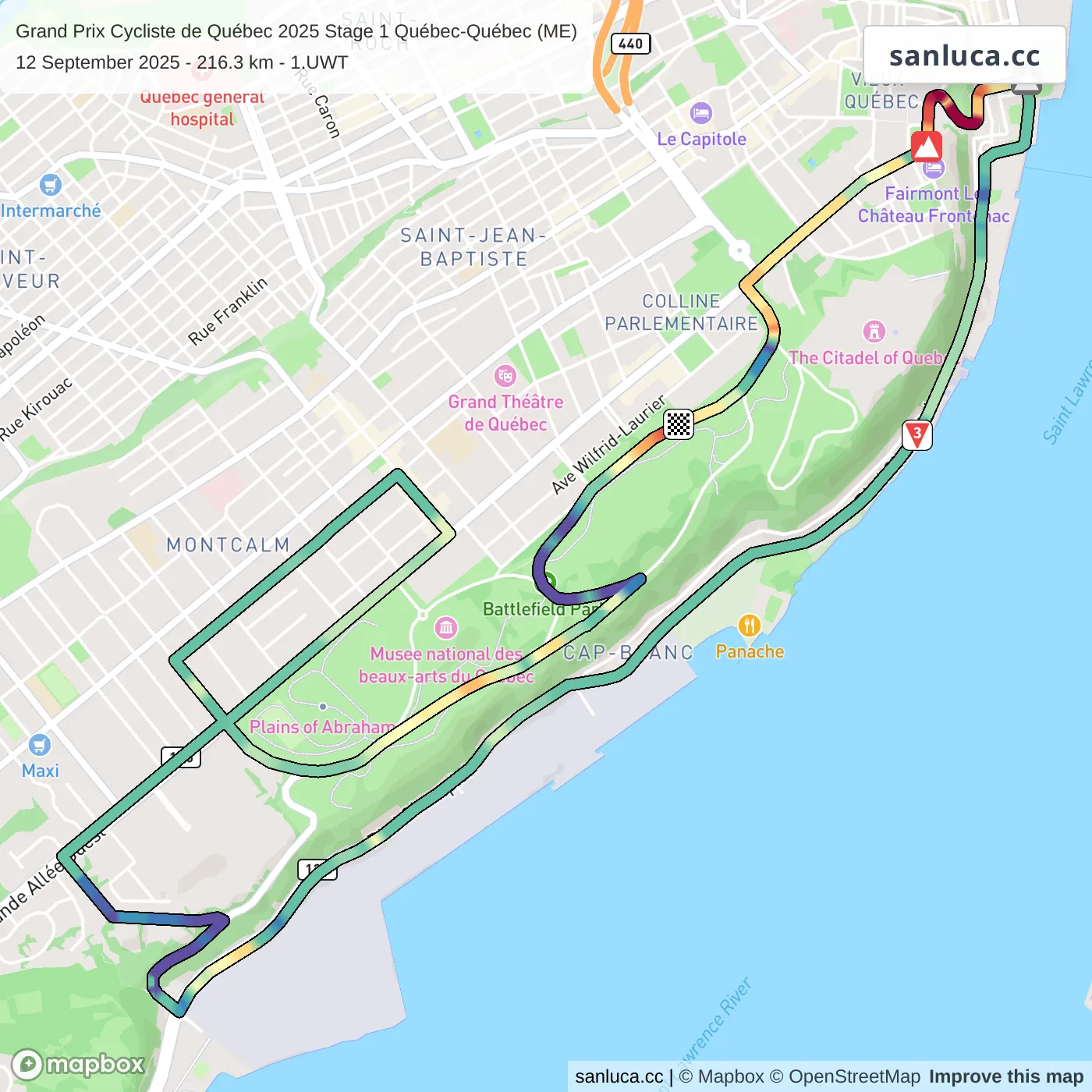 map of the route