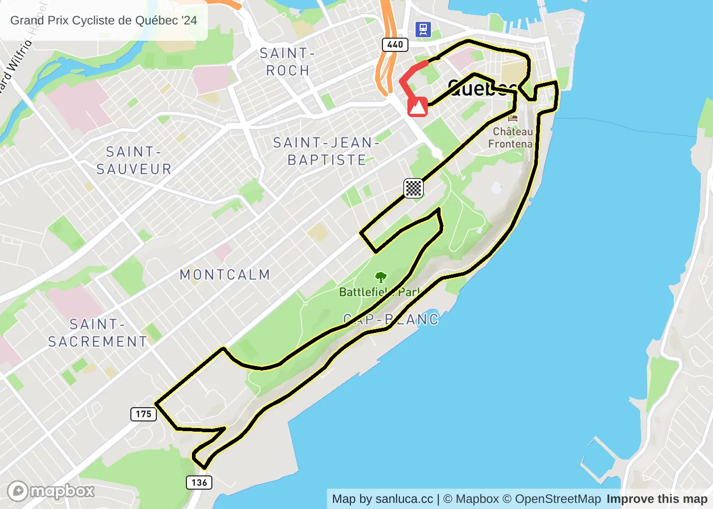 map of the route