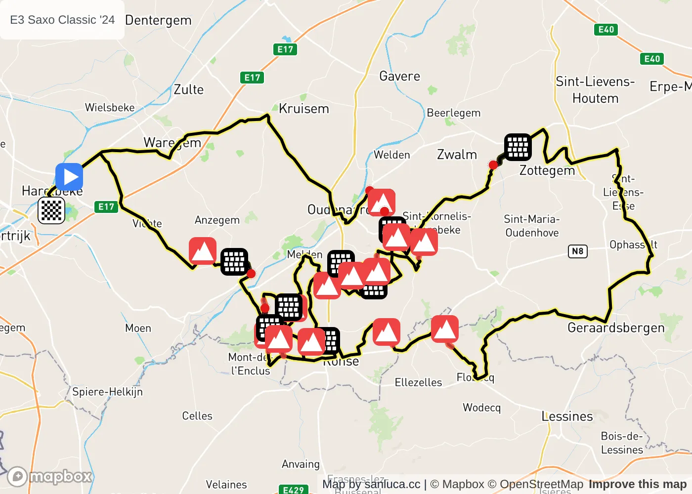 map of the route
