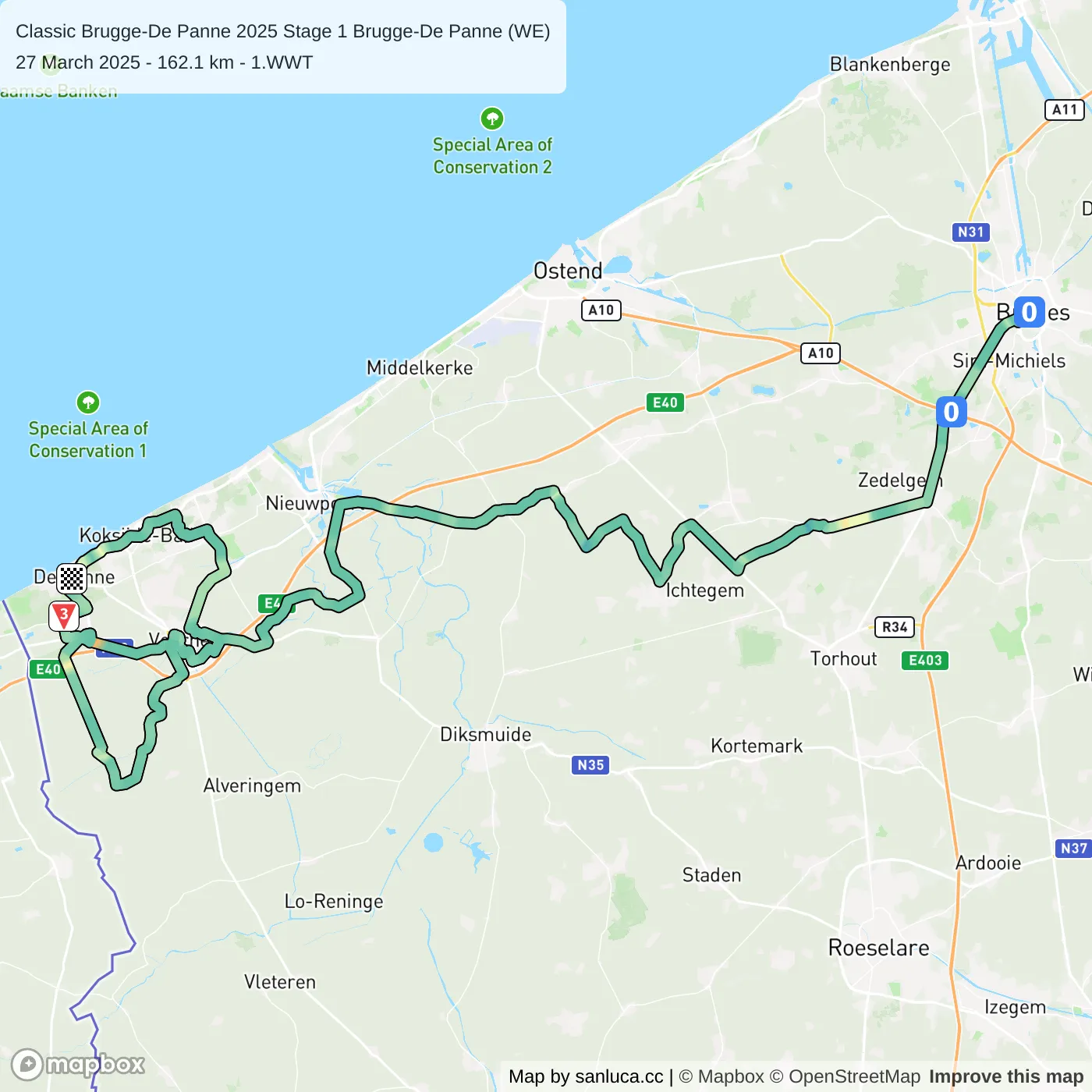 map of the route