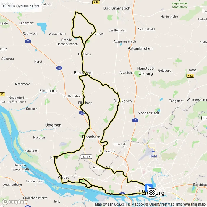 map of the route
