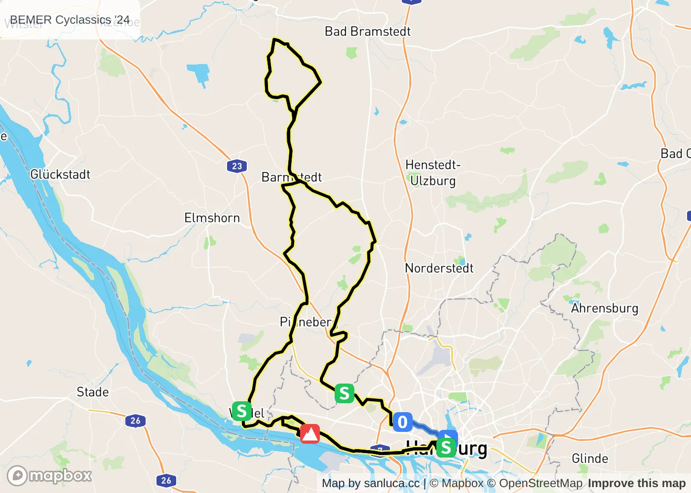 map of the route