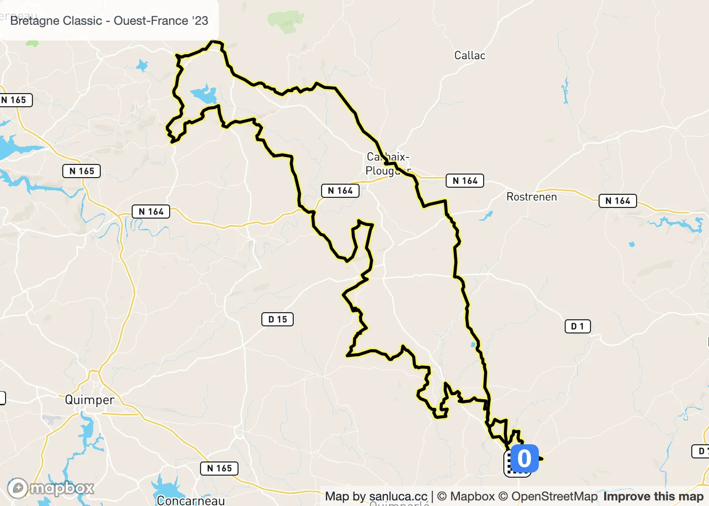 map of the route