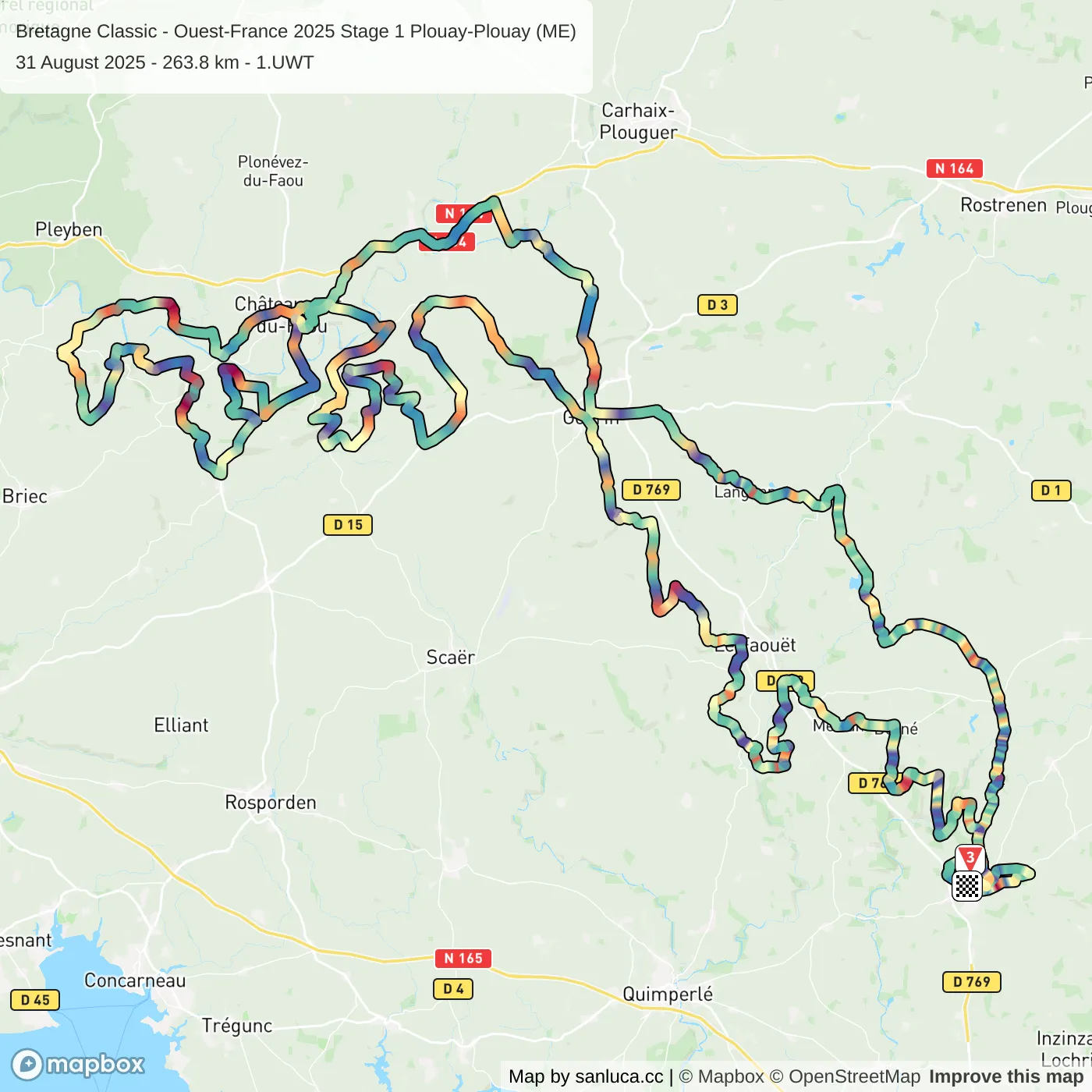 map of the route