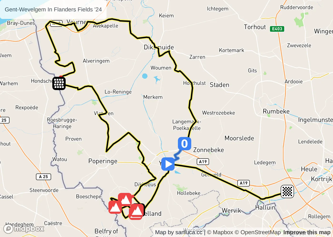 map of the route