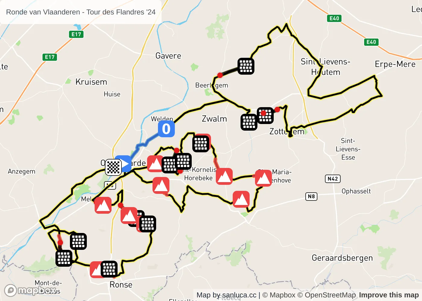 map of the route
