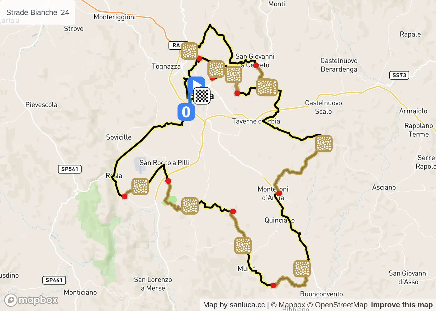 map of the route