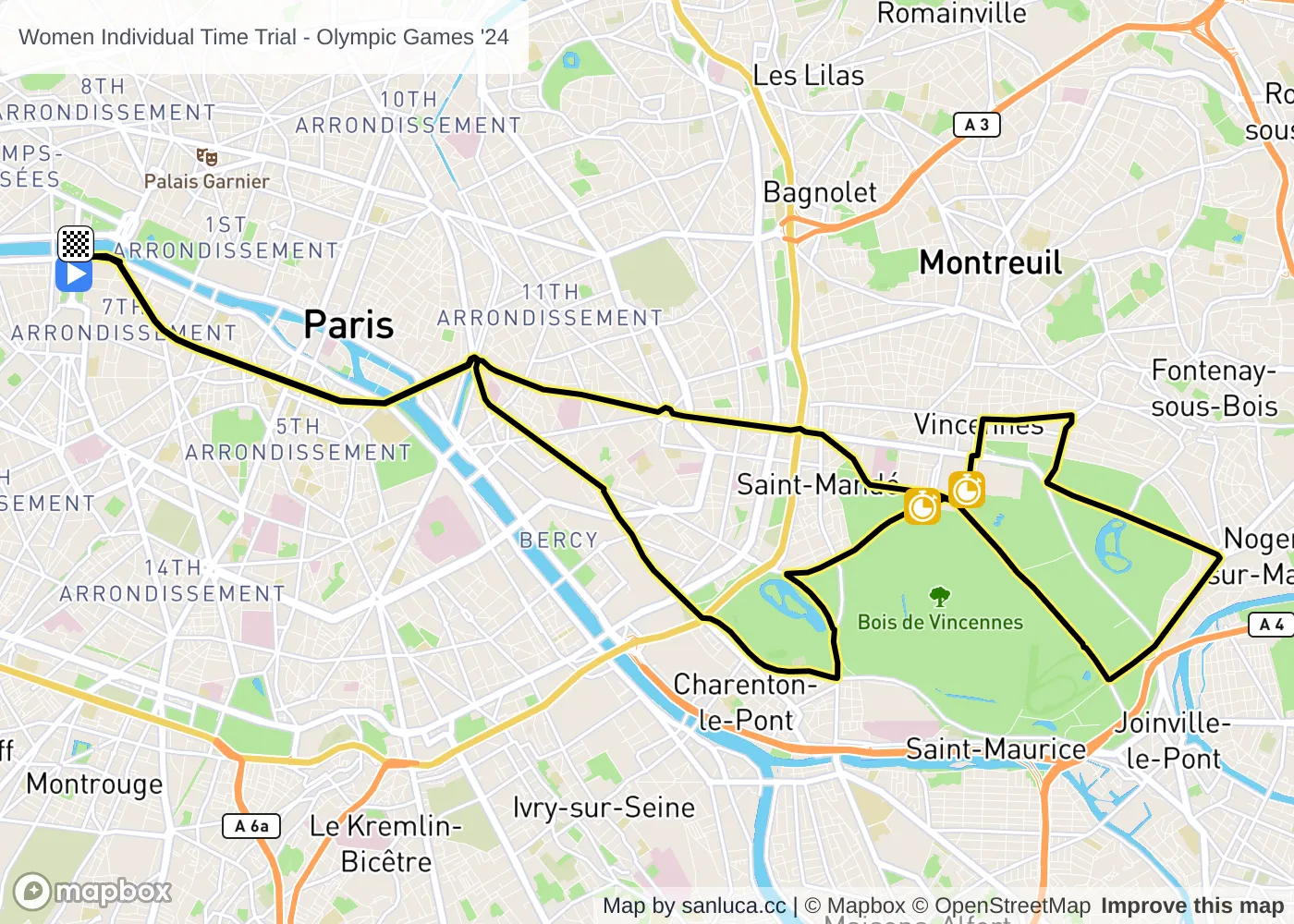 map of the route