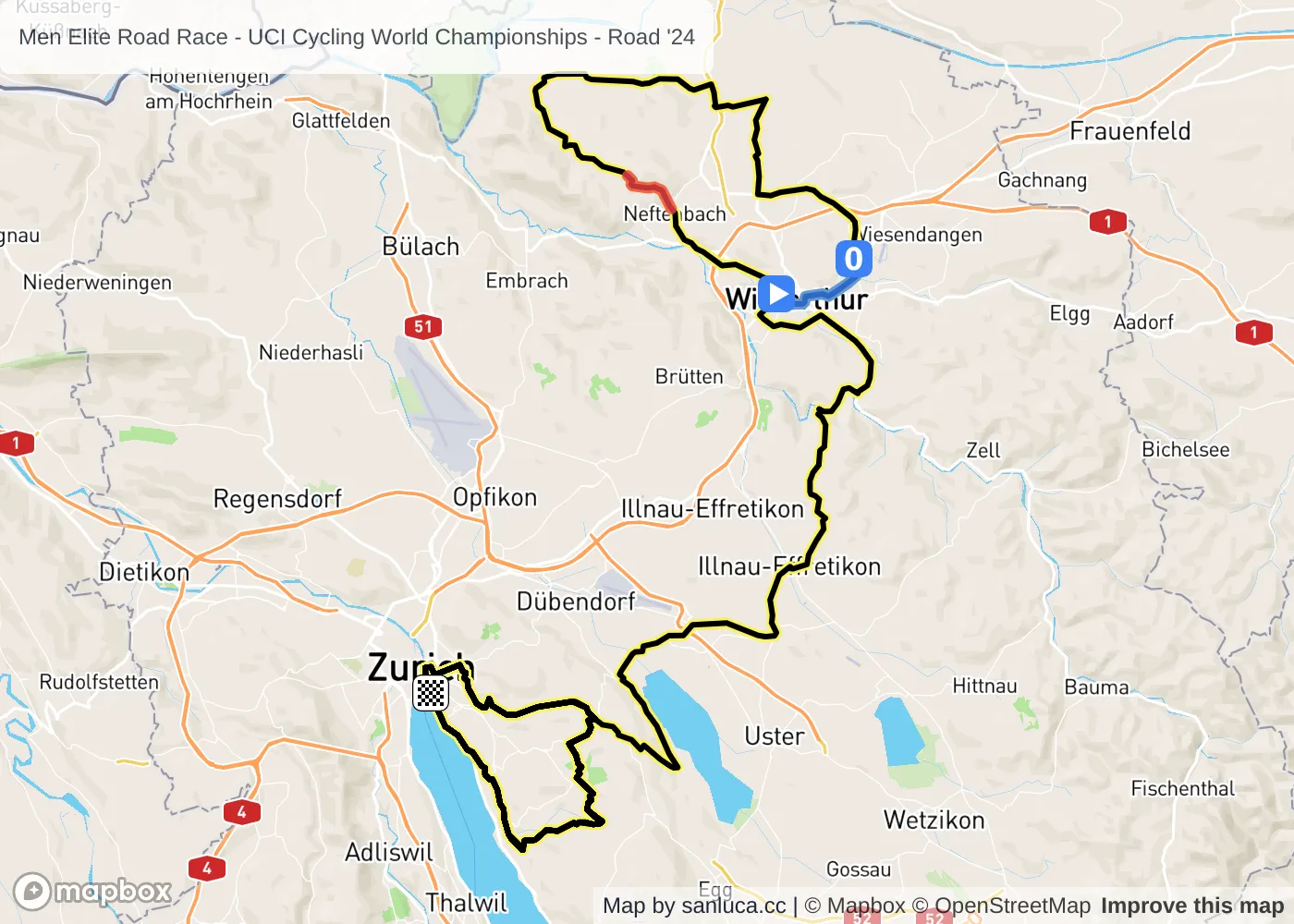 map of the route