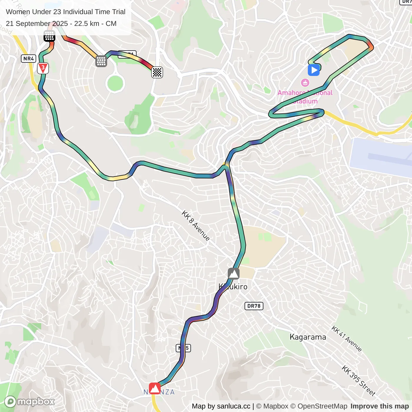 map of the route