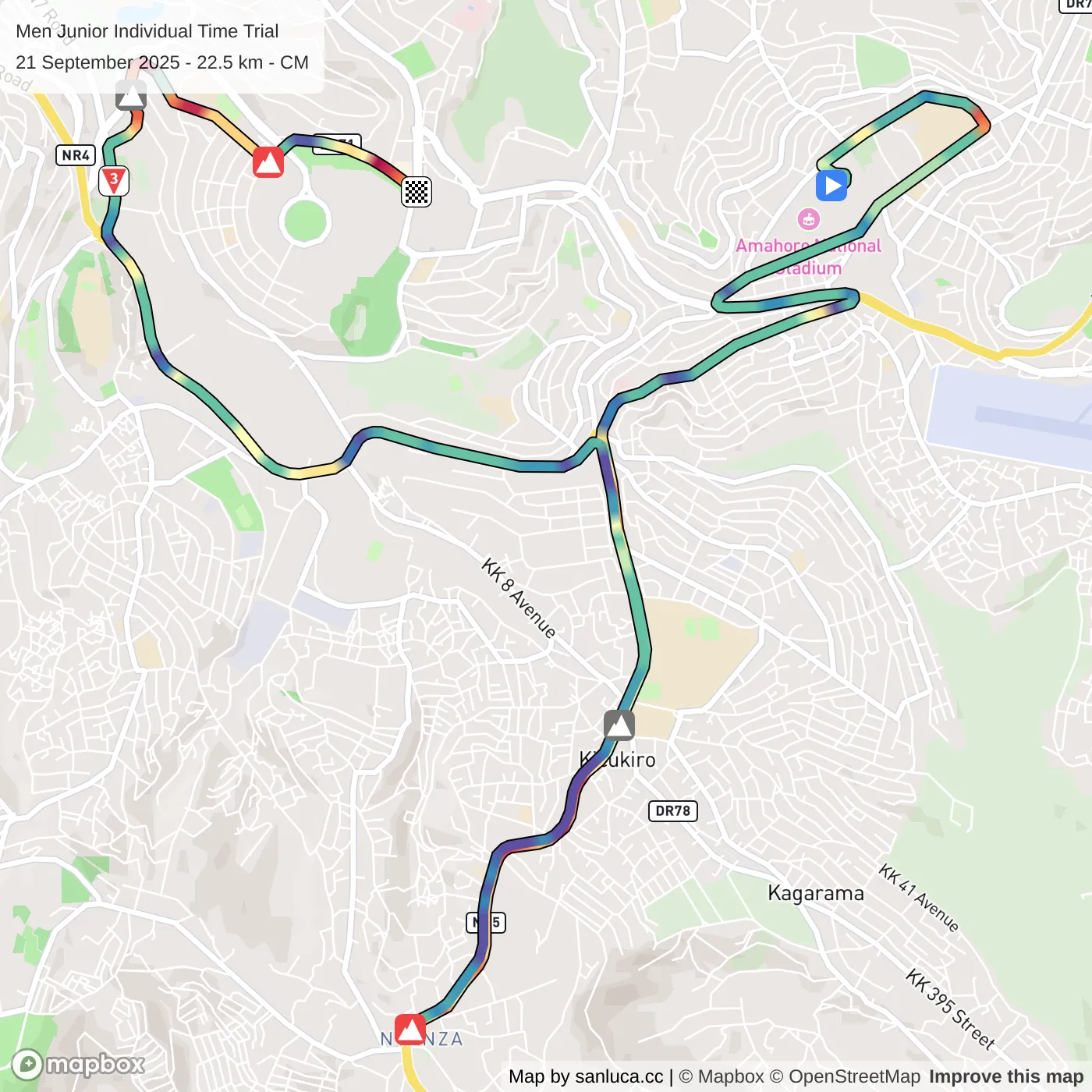 map of the route