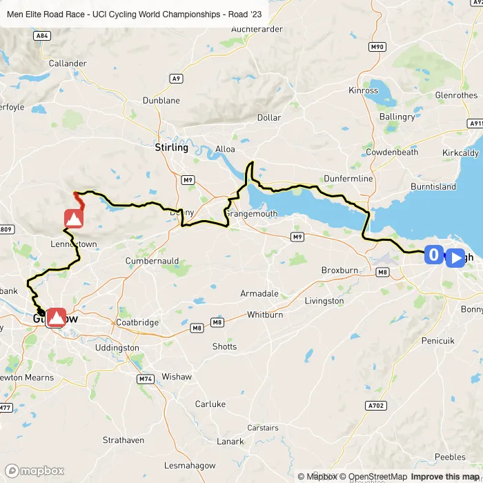 map of the route