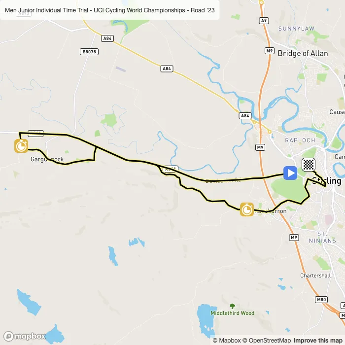 map of the route