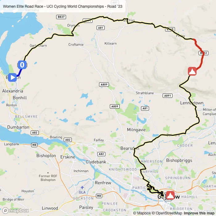 map of the route
