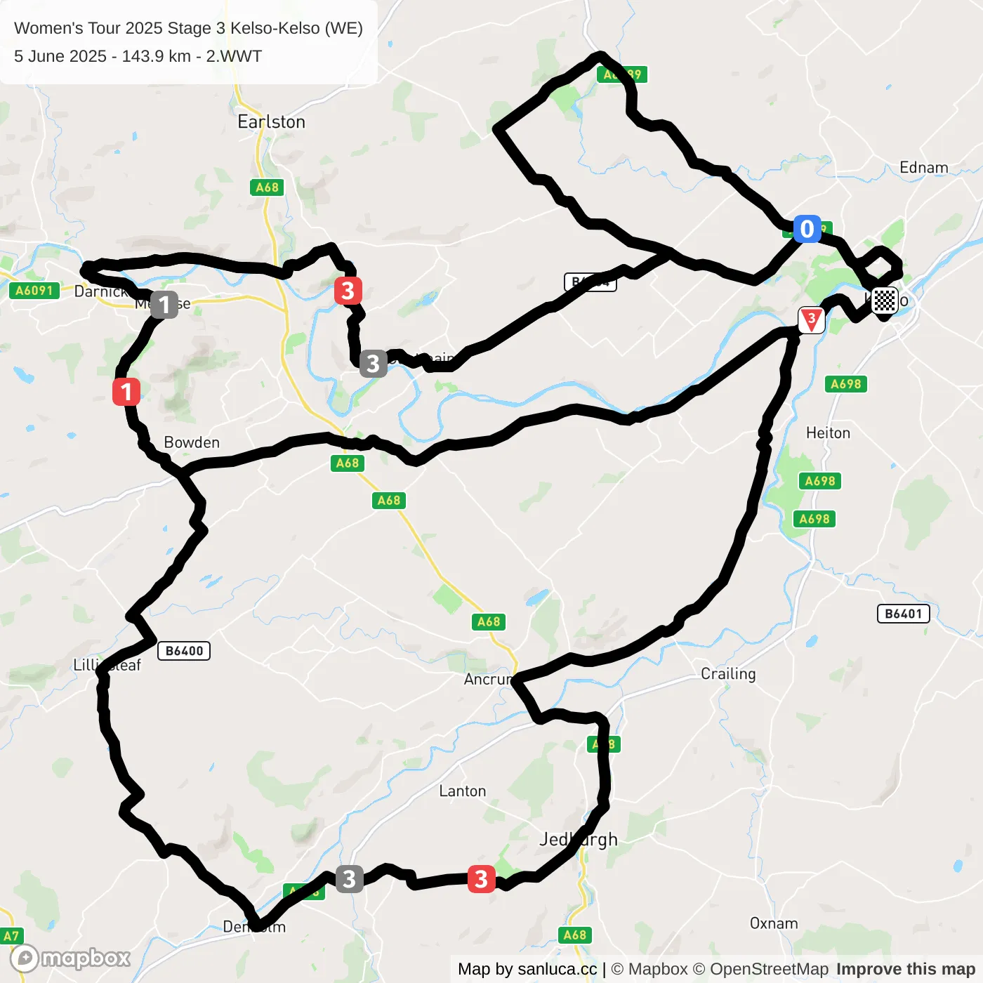 map of the route