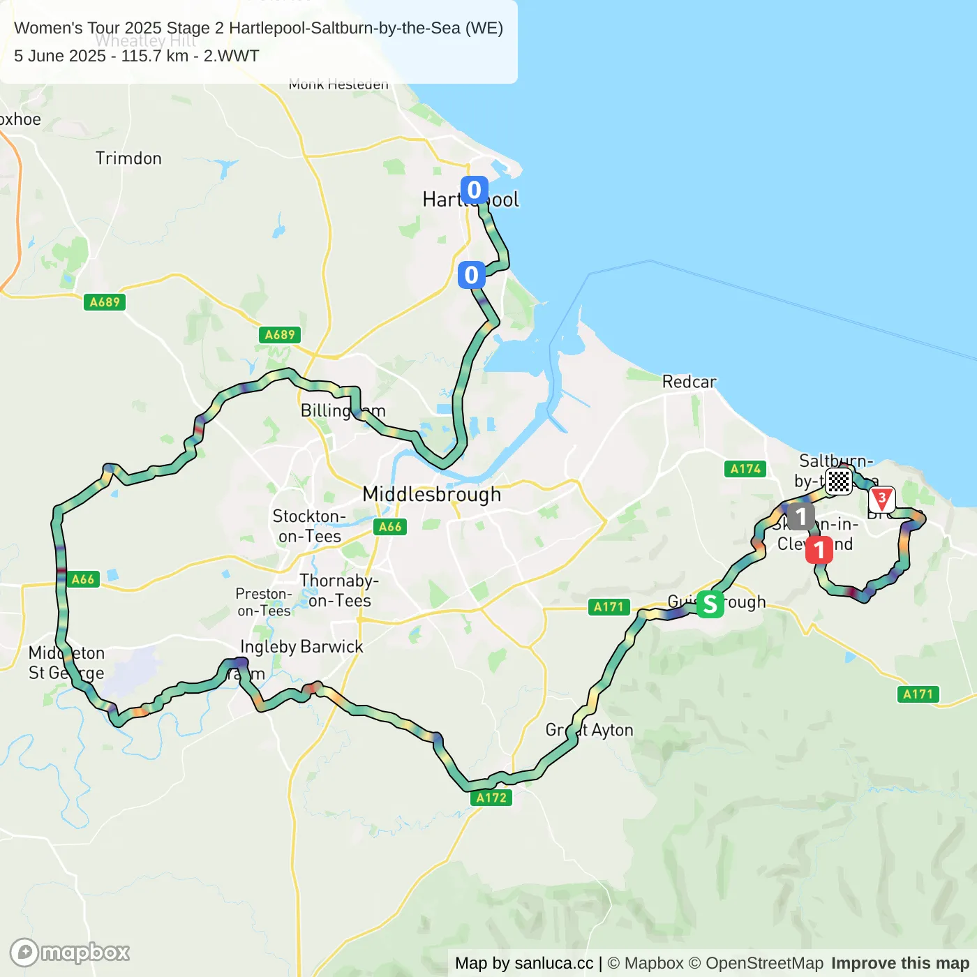 map of the route