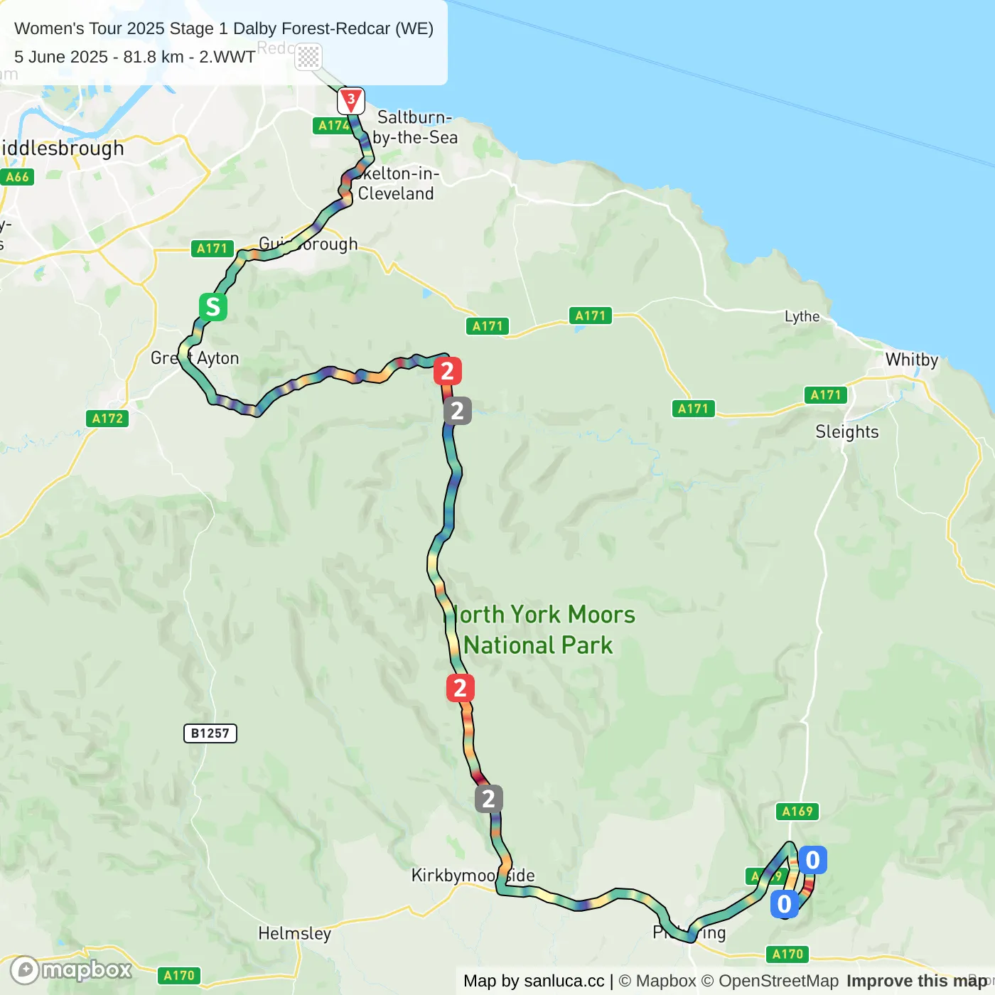 map of the route