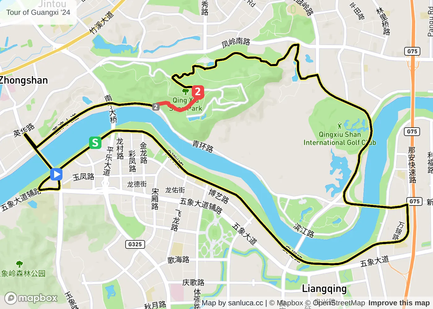 map of the route