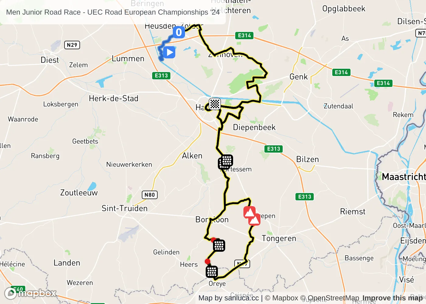 map of the route