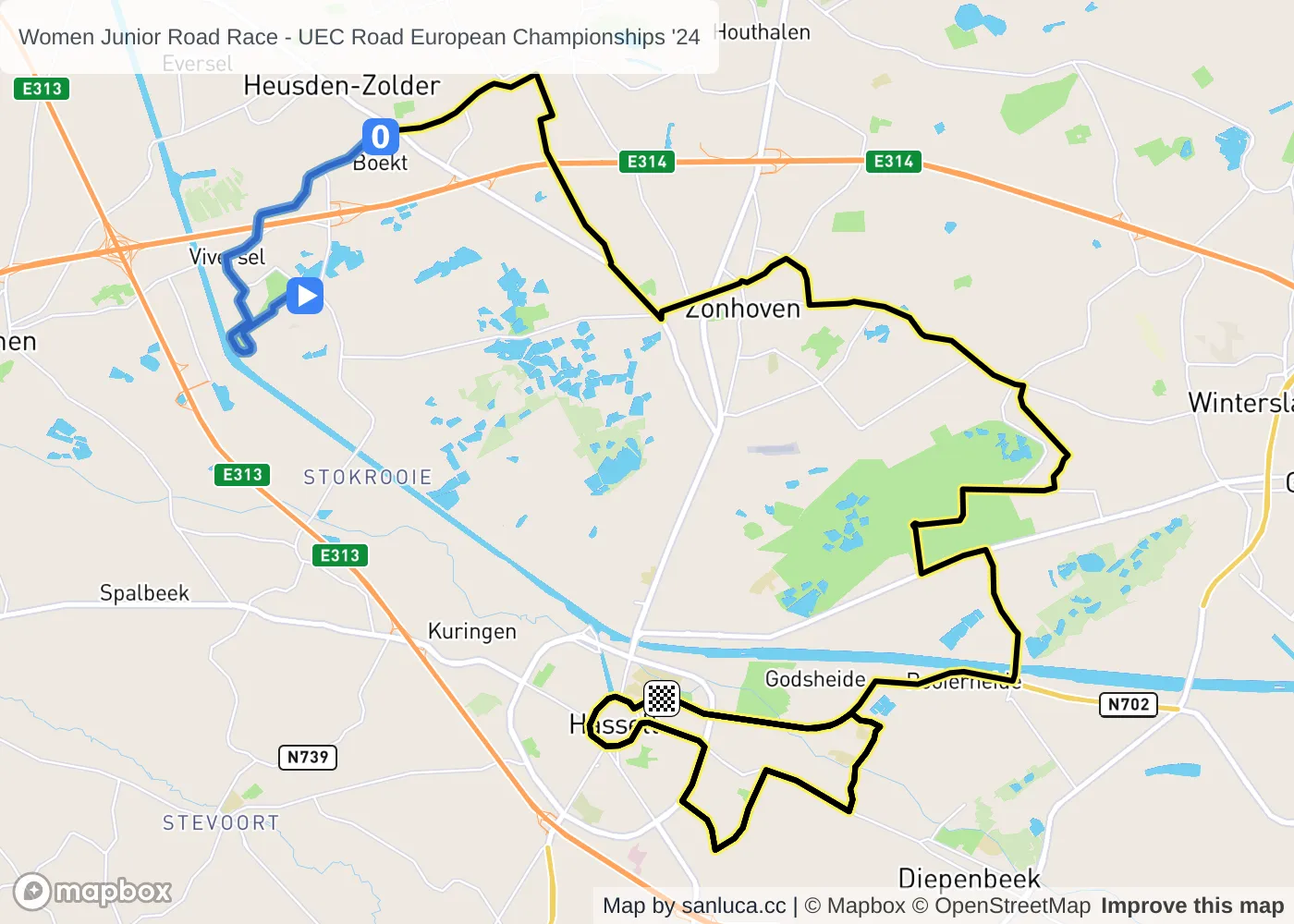 map of the route