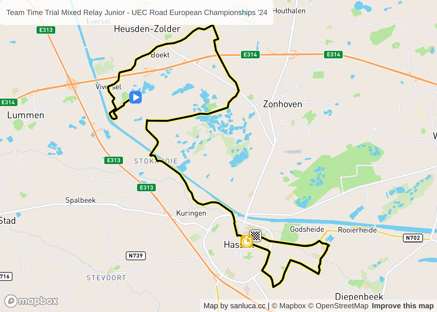 map of the route