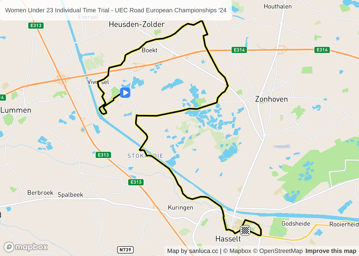 map of the route