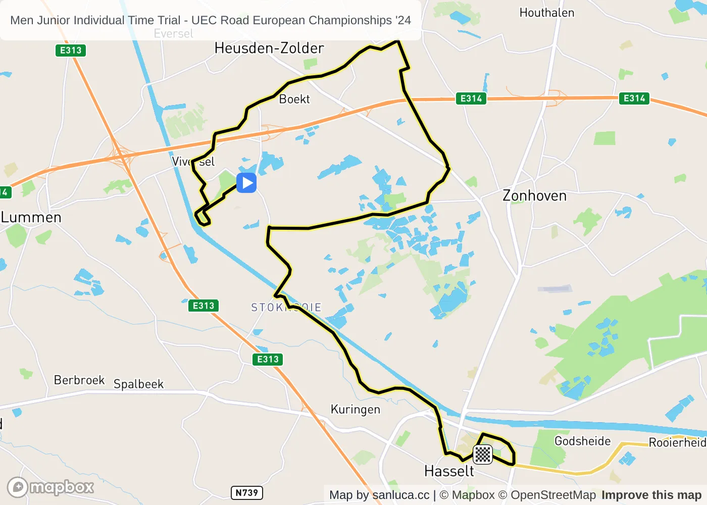 map of the route