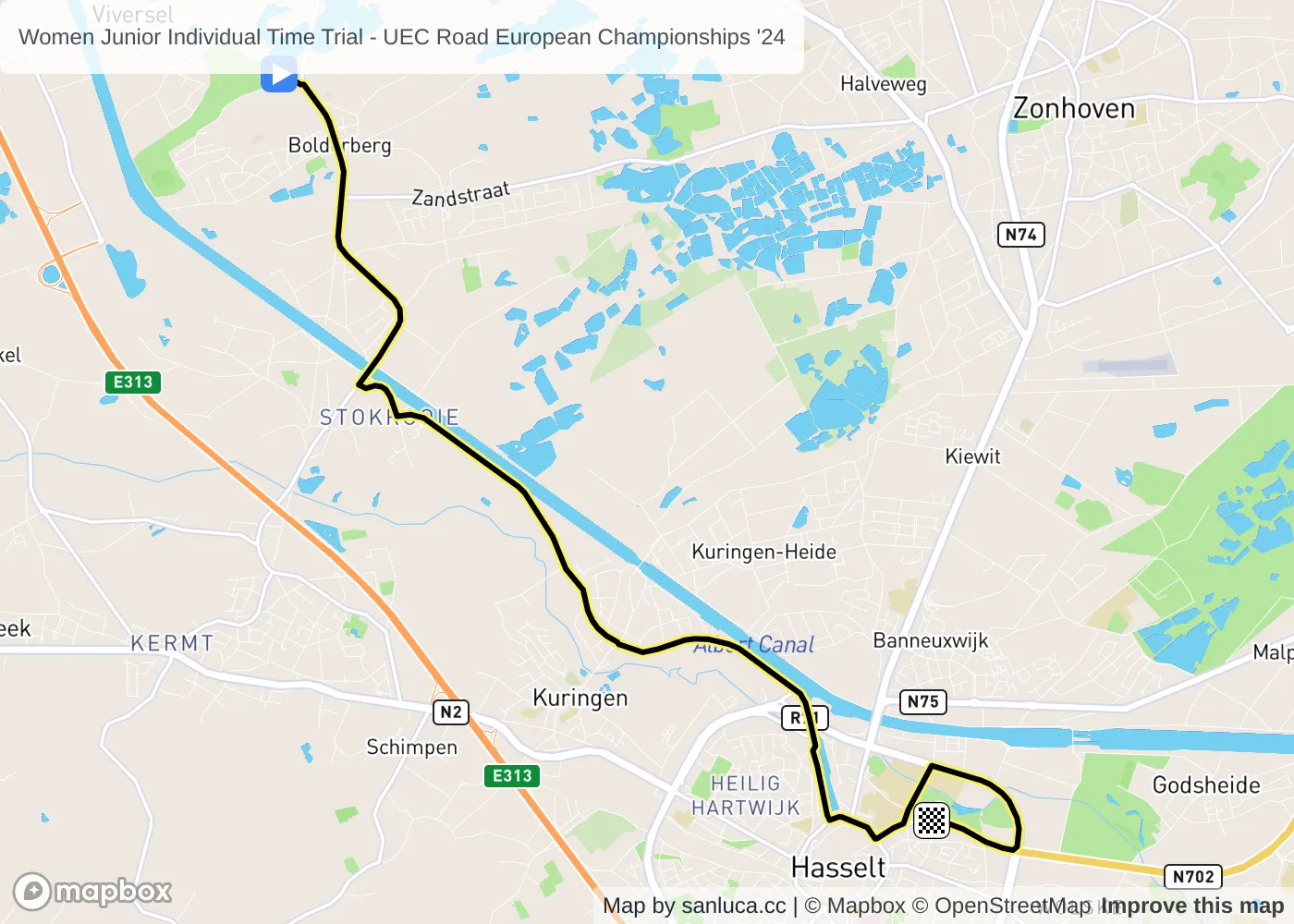 map of the route